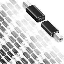 USB C Adapter 12 Pack USB B to USB C, Type C Female to USB Printer Male Adapter,