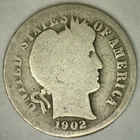1902 S Silver Barber Dime AG 10c US Type Coin Circulated ALMOST GOOD Condition