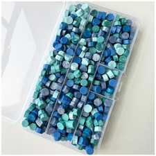 400PCS Blue Wax Sealing Beads for Wax Seal Stamp Blue 