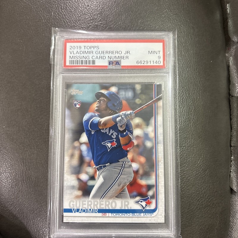 2019 Topps - SP Rookie Vladimir Guerrero Jr. Missing Card Number (RC) PSA 9