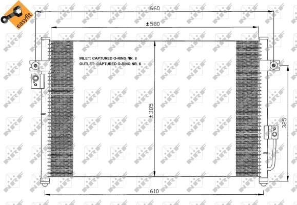 Kondensator, Klimaanlage Nrf 35426 FüR Oe 97606H1000 - 97606M1000 - 97660H1000-image