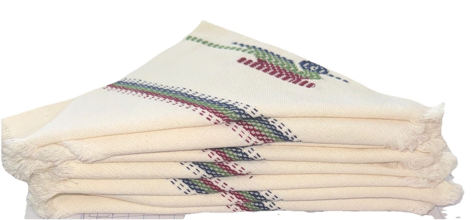 Handwoven Coastal 72x54 Tablecloth And 8 Piece Napkin Set Horizontal Stripes - Image 2 of 4