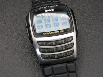 1992 CASIO EDB-610 (2550) e-Data Bank Data Memory 350 36mm watch - New Battery