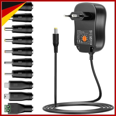 Netzteil 30W AC DC 3-12V 2A Multi-Voltage-Adapter mit USB Port 5V Schalter