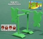 M&M’s, jeu d’équilibre balancier à boules bleu + 1 notice de montage