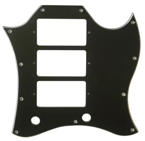 Custom For Gibson SG Standard 3 Pickup Guitar Pickguard,3 Ply Black