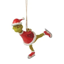 Jim Shore The Grinch Ice Skating Hanging Ornament 6015225