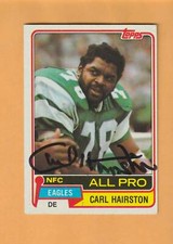 Carl Hairston Philadelphia Eagles AUTO Signed 1981 Topps Martinsville VA 1D