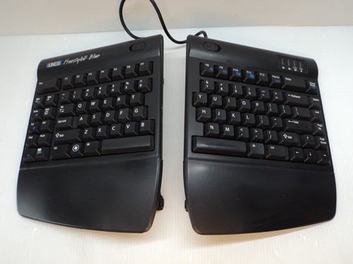 Kinesis Freestyle2 Blue Ergonomic Bluetooth Keyboard w/ VIP3 Lifter & Palm Rests - Picture 2 of 5