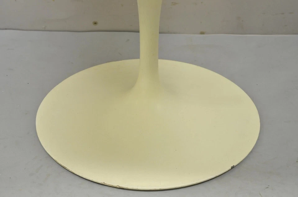 Vintage Knoll Eero Saarinen Red Upholstered Fiberglass Tulip Arm Chair - Image 4 of 4