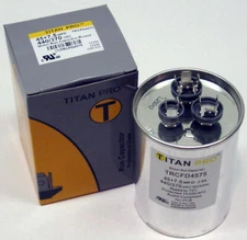 TitanPro TRCFD4575 HVAC Round Dual Motor Run Capacitor 45/7.5 MFD/UF440/370