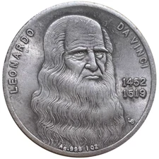 Leonardo Da Vinci Commemorative Carft Art Coin