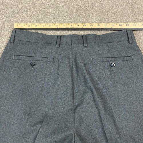 Louis Raphael Pleated Wool Dress Pants Trousers 34x32 Grey - Picture 5 of 8