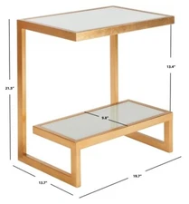 Safavieh Mirror Top Gold Accent Table, Reduced Price 2172722111 FOX2522B