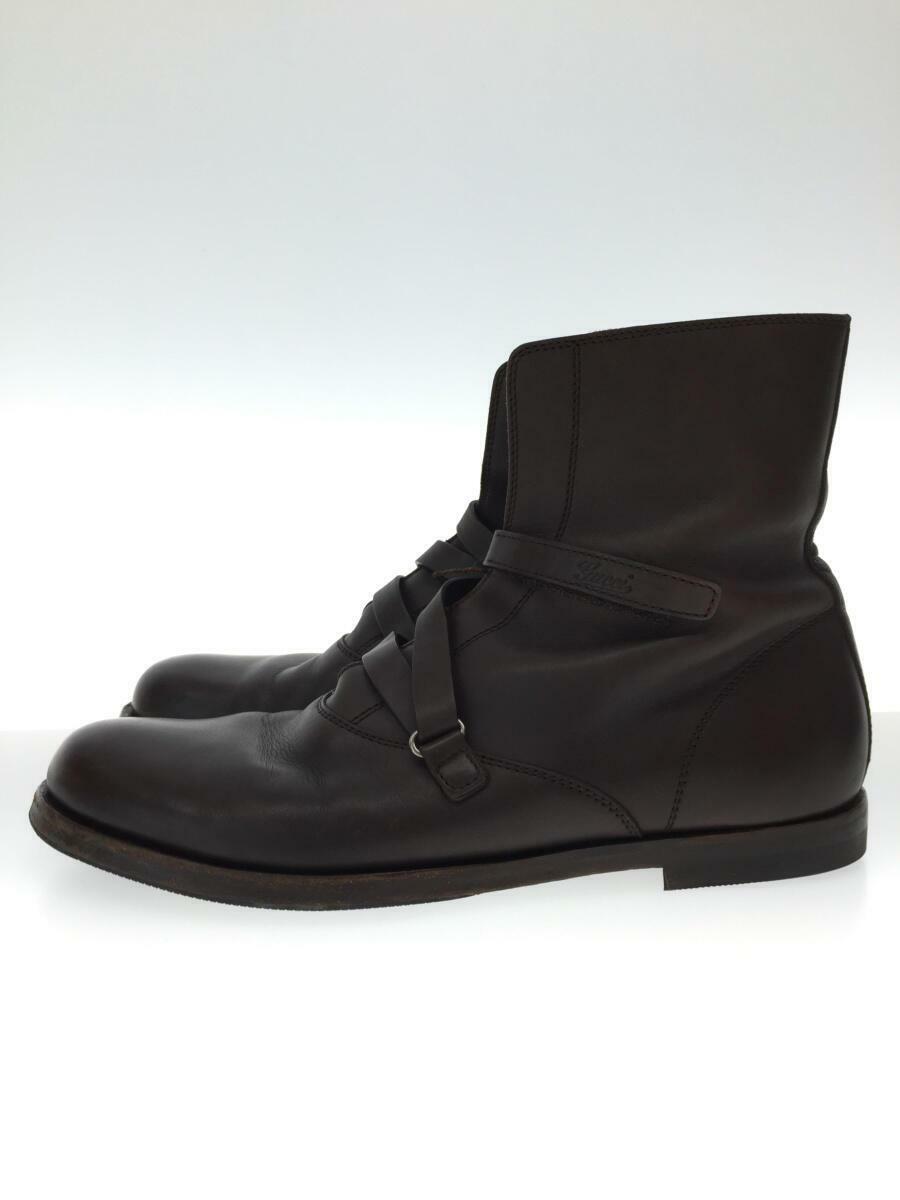 IWGP【新品未使用】GUCCI ブラウン キャンバス ブーツ Gucci Maxi GG Supreme Brown Canvas Combat Lace up Men Boot