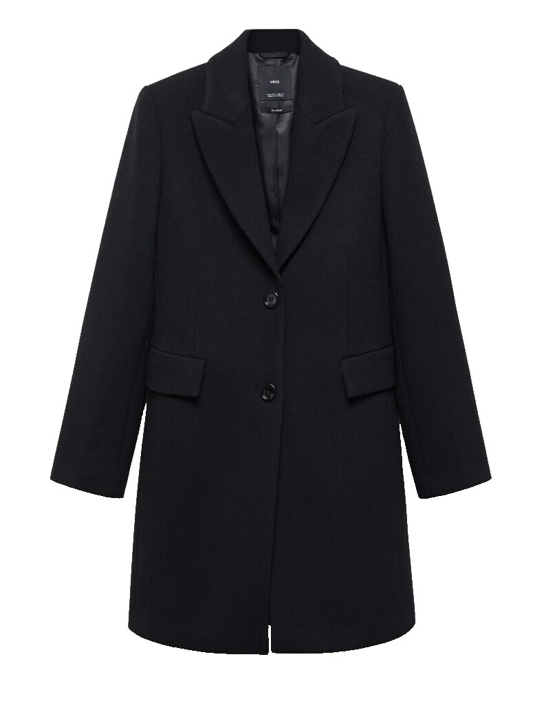 Mango Negro abrigos, chaquetas y chalecos para Mujeres