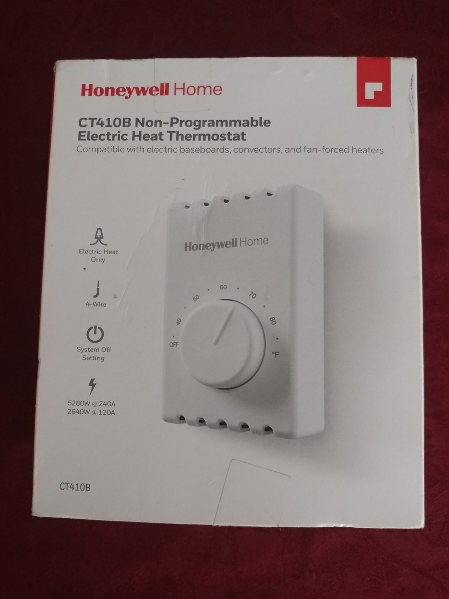 GG) HONEYWELL CT410b NON-PROGRAMMABLE ELECTRIC HEAT THERMOSTAT - Main Image