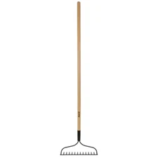 48 In. Handle Length, 14 Tine Bow Rake