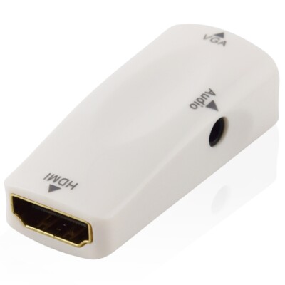 Adapter HDMI Buchse auf S-VGA D-SUB Monitor Audio Klinke Konverter Converter