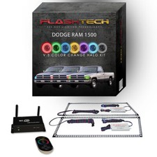 Rgb Multi Color Led Halo Kit With Wifi App For 94-02 Dodge Ram 1500 Headlights