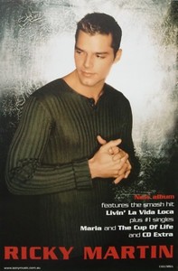 Ricky Martin Livin La Vida Loca Maria Cup Of Life Australian Promo Poster Ebay