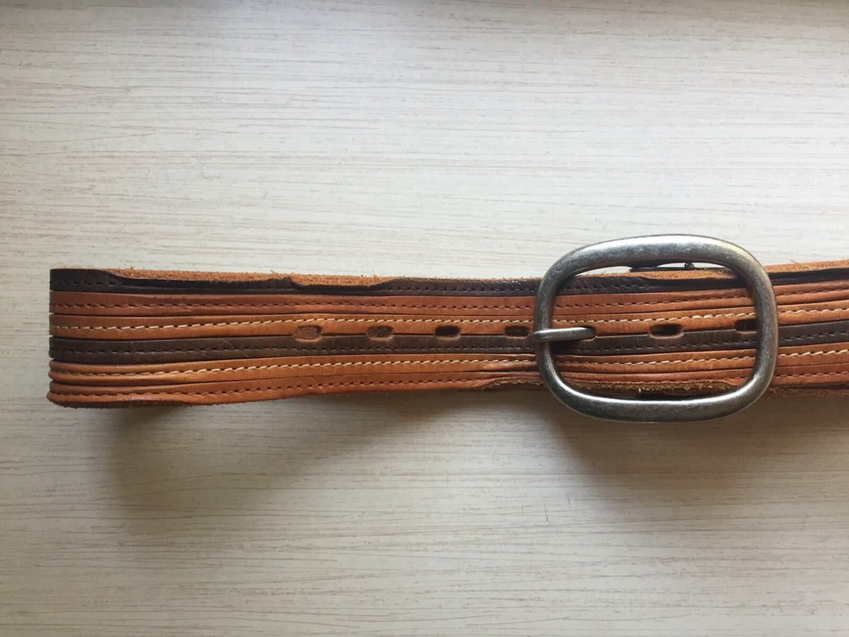 RRL Indian Leather Hawkins Belt 32サイズ Hawkins Belt - Brown/Vintage Silver