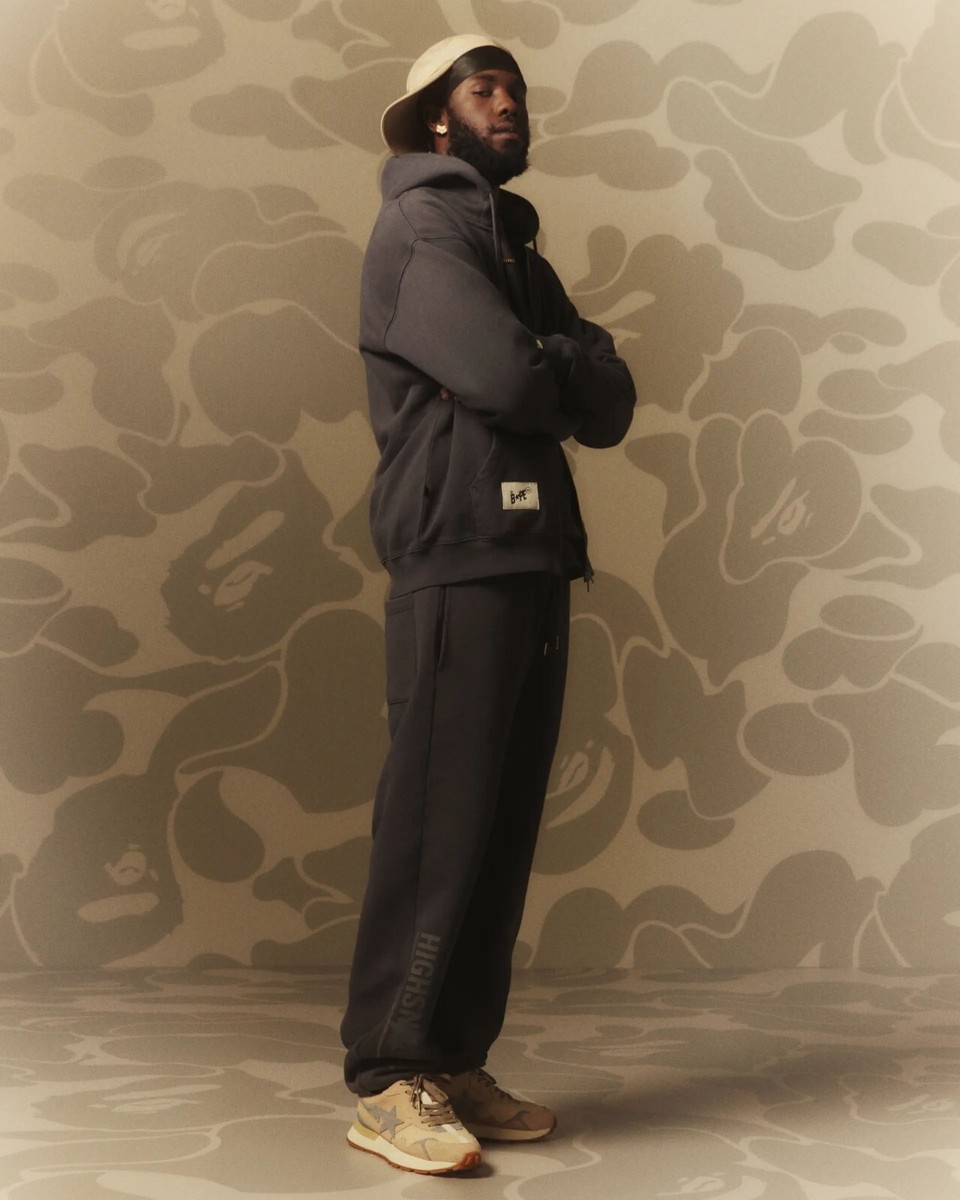 A BATHING APE Men's BAPE x HIGHSNOBIETY SWEAT PANTS 1J73152905 b
