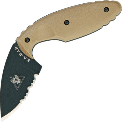 Ka-Bar Fixed Knife TDI Law Enforcement Knife Tan Zytel Black Clip Point