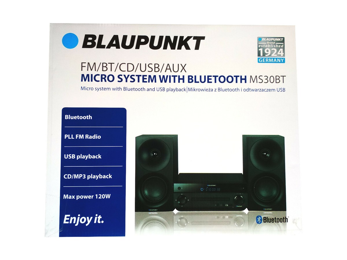 Blaupunkt MS30BT Mini HIFI CD M3 Bluetooth Home Stereoanlage Black