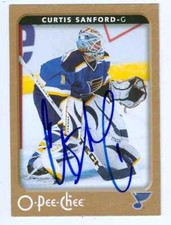 Curtis Sanford autographed Hockey Card (2006-2007 O-Pee-Chee)