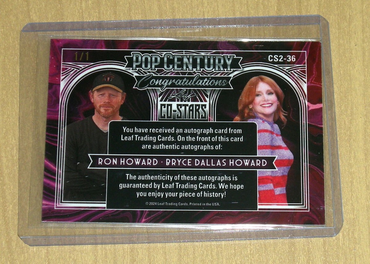 2024 Leaf Pop Century Metal autograph auto GOLD Ron & Bryce Dallas 