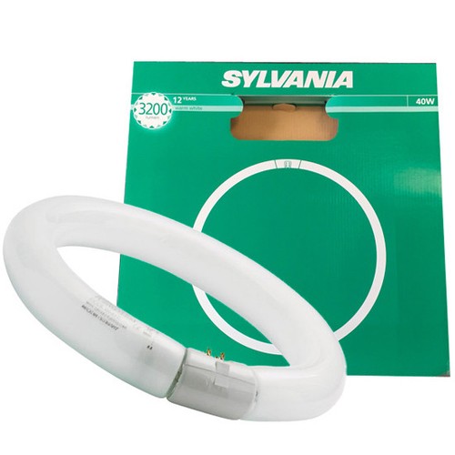 Sylvania 22W T9 Circular (216mm) Round Fluorescent Tube Cool White 4000k 4 Pin eBay