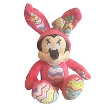 Disney Store Easter Bunny Minnie Mouse Plush Stuffed Animal Pink Pastels Toy