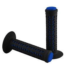 AME Old School BMX Grips Unitron Dual Color Black over Blue GT SE - SHIPS FAST