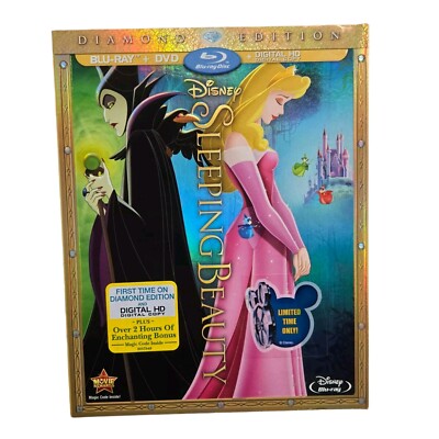 Sleeping Beauty Diamond Edition [Blu-ray + DVD + Digital HD Copy] Magic Code NEW