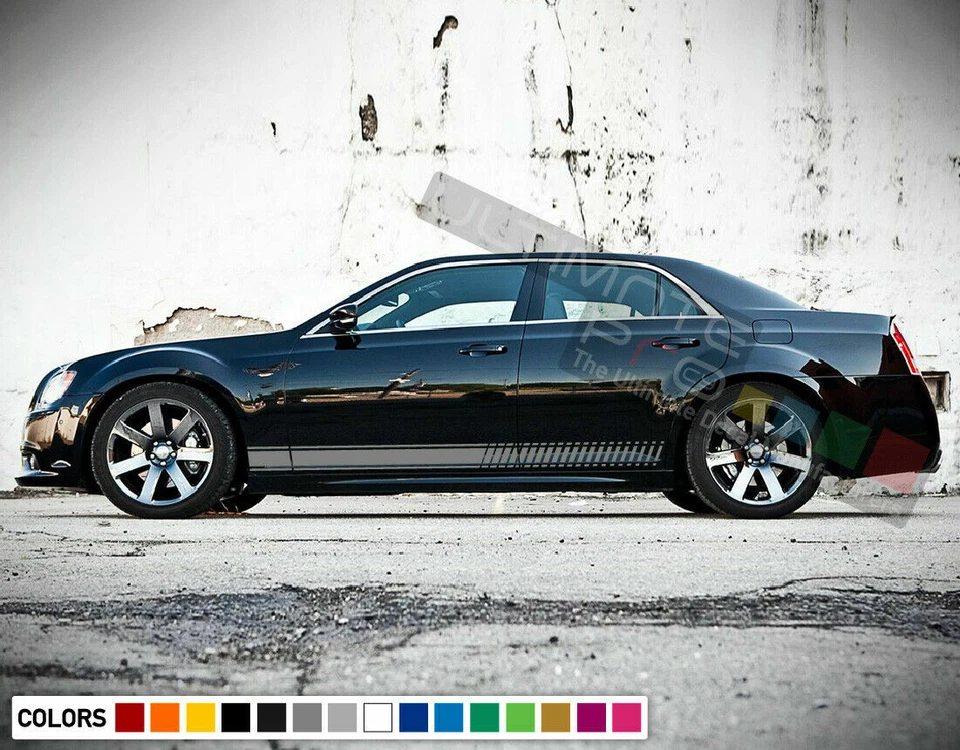 Kit de pegatinas de rayas laterales para Chrysler 300 2015 2016 2017 2018 gráficos superiores techo Foto 4 de 4