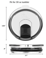 30OZ TRITAN SPLASH PROOF SLIDING LID FITS CASCADE YETI OZARK NEW RTIC TUMBLER