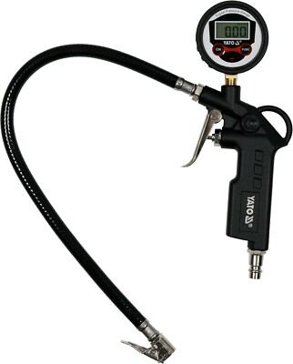 Reifenfüller Reifendruckprüfer Luftdruckprüfer Digital LCD Manometer 8 Bar YATO