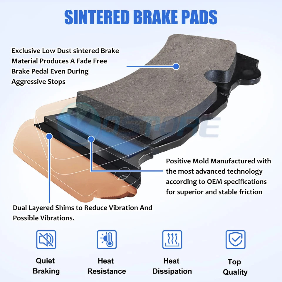 F+R Sintered Brake Pads For Kawasaki ZX-9R B1/B2 Ninja ZX 600 F1/F2/F3 Ninja ZX6 - Image 2 of 4