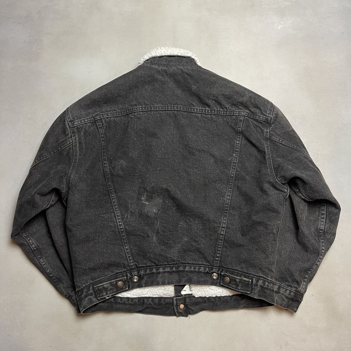 Vintage 80s 90s Levis Sherpa Denim Trucker Jean Jacket Black Vintage 80s 90s Levis Sherpa Denim Trucker Jean Jacket Black