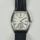 WORKING Vintage Seiko Quartz 6G28-00A0, Mens Watch, Tonneau Shaped, Roman Dial