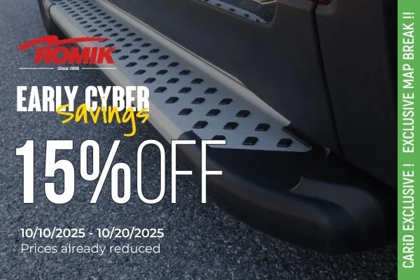 For Acura MDX 07-13 Romik 5.5" REC Series Black Running Boards w Black Trim Foto 4 de 4