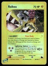 Pokemon Cards Raikou 28/144 Reverse Holo Skyridge Rare LP on eBay
