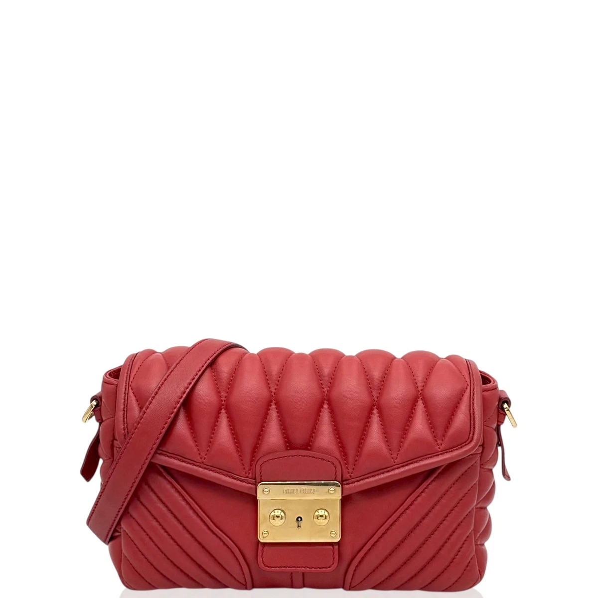 Red Leather Exterior Miu Miu Bags & Handbags for Women for sale | eBay