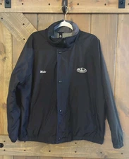 Gallo Ford  Embroidered Red Kap Jacket  Double Zipper Rollaway Hood Mike