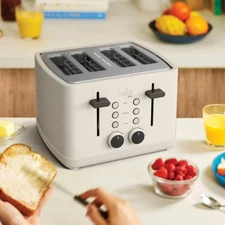 bella PRO - 4-Slice Toaster with Extra Wide Slots and Gluten Free button