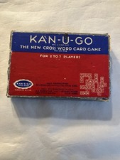 1937 Kan-u-go Vintage Card Game with 60 Cards and Rules Book Crossword Puzzle
