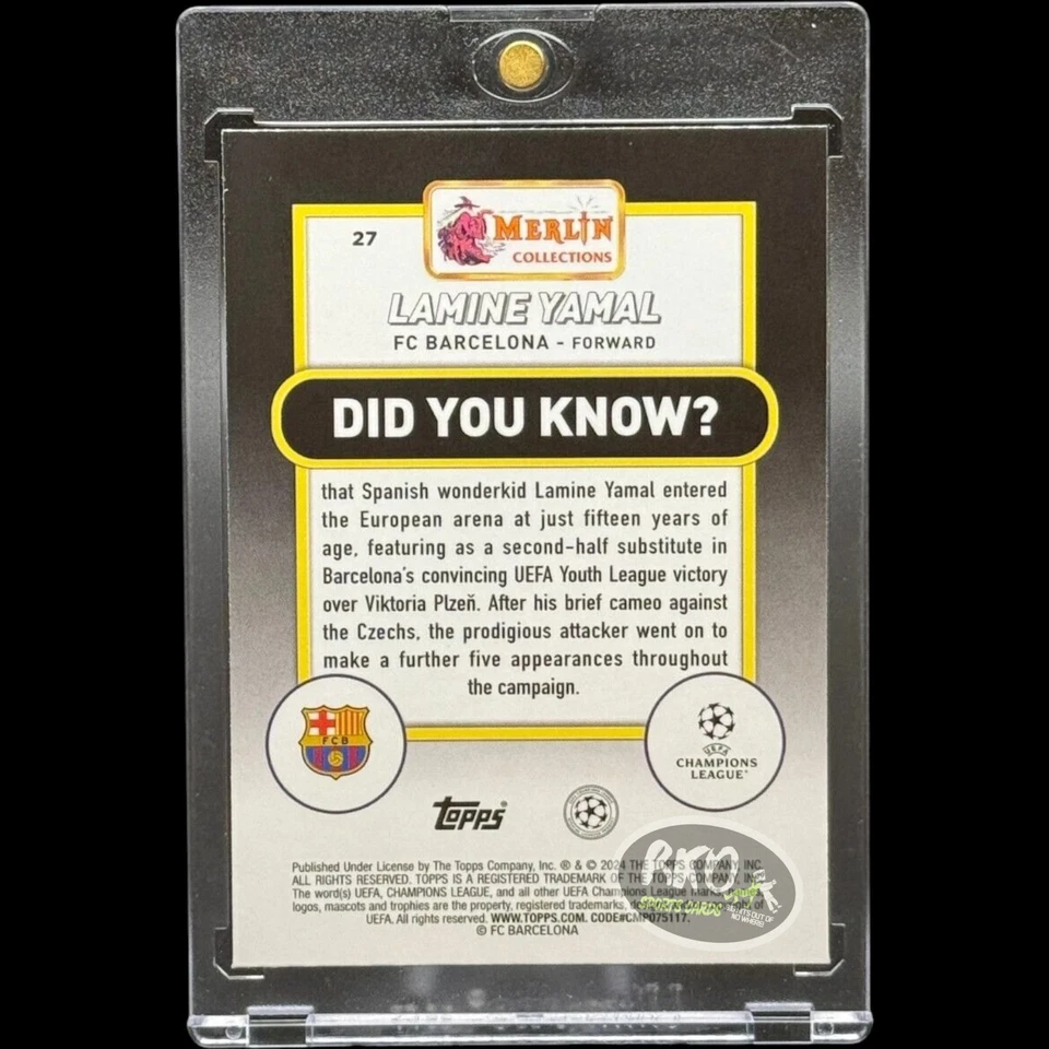 Lamine Yamal RARE ROOKIE RC CHROME INVESTMENT CARD TOPPS BARCELONA ROY MINT - Image 2 of 3