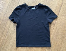 Black Crop Top Womens Size M Divided H&M