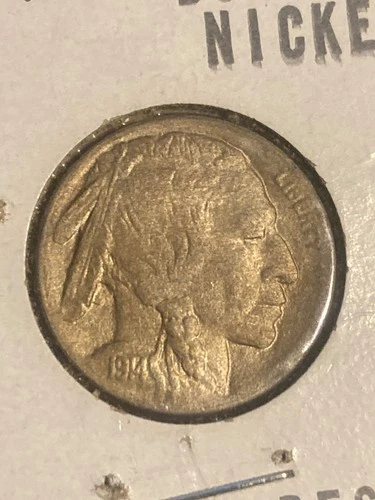 1914 D Buffalo Nickel Semi-Key Date Restored Five Cent 5c Coin D707